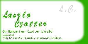 laszlo czotter business card