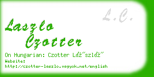 laszlo czotter business card